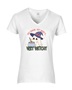 Epic Ladies Very Cutesy Ghosties Witchy Spooky V-Neck Graphic T-Shirts