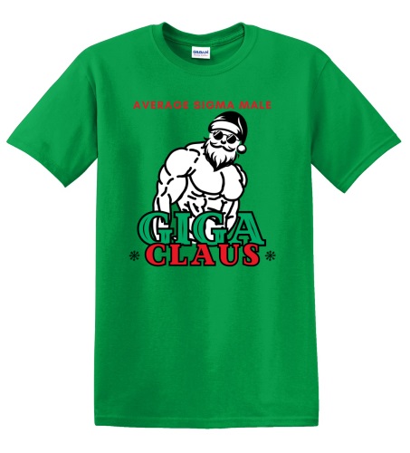Epic Adult/Youth Giga Claus Average Sigma Male Christmas Cotton Graphic T-Shirts. Free shipping.  Some exclusions apply.