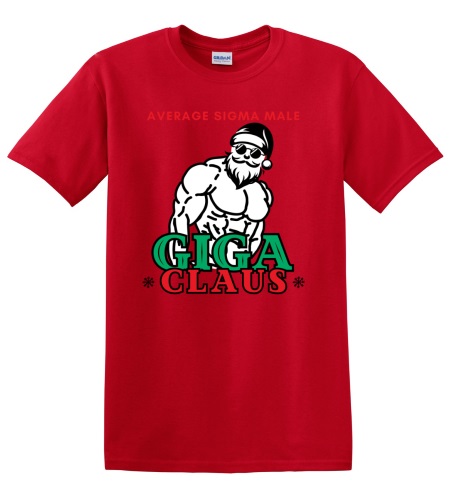 Epic Adult/Youth Giga Claus Average Sigma Male Christmas Cotton Graphic T-Shirts. Free shipping.  Some exclusions apply.