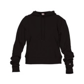Badger Athletic Fleece Women's Crop Hoodie 126100 BLACK Primary