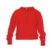 Badger Athletic Fleece Women's Crop Hoodie 126100 RED Primary