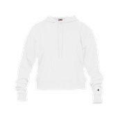 Badger Athletic Fleece Women's Crop Hoodie 126100 WHITE Primary