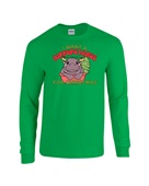 Epic I Want A Hippopotamus Moo Deng Christmas Long Sleeve Cotton Graphic T-Shirts