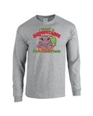 Epic I Want A Hippopotamus Moo Deng Christmas Long Sleeve Cotton Graphic T-Shirts