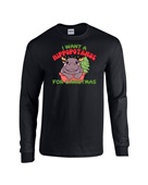 Epic I Want A Hippopotamus Moo Deng Christmas Long Sleeve Cotton Graphic T-Shirts