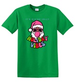 Epic Adult/Youth It's Giving Jolly Holiday Vibes Cotton Graphic T-Shirts