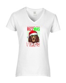 Epic Ladies It's Giving Jolly Rizzmas Vibes V-Neck Graphic T-Shirts