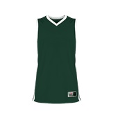 Alleson Adult Single Ply Basketball Jersey 539J FOREST / WHITE Primary