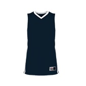 Alleson Adult Single Ply Basketball Jersey 539J NAVY / WHITE Primary