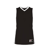 Alleson Youth Single Ply Basketball Jersey 539JY BLACK / WHITE Primary