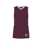 Alleson Youth Single Ply Basketball Jersey 539JY MAROON / WHITE Primary
