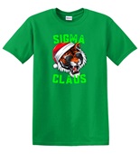 Epic Adult/Youth Sigma Claus Christmas Tiger Skibidi Rizz Cotton Graphic T-Shirts