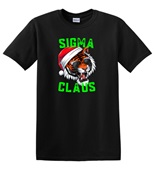 Epic Adult/Youth Sigma Claus Christmas Tiger Skibidi Rizz Cotton Graphic T-Shirts