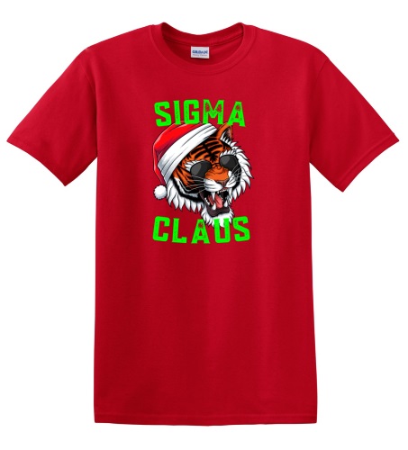 Epic Adult/Youth Sigma Claus Christmas Tiger Skibidi Rizz Cotton Graphic T-Shirts. Free shipping.  Some exclusions apply.