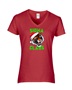 Epic Ladies Sigma Claus Christmas Tiger Skibidi Rizz V-Neck Graphic T-Shirts