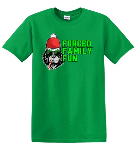 Epic Adult/Youth Forced Family Fun Not Amused Christmas Cotton Graphic T-Shirts. Free shipping.  Some exclusions apply.