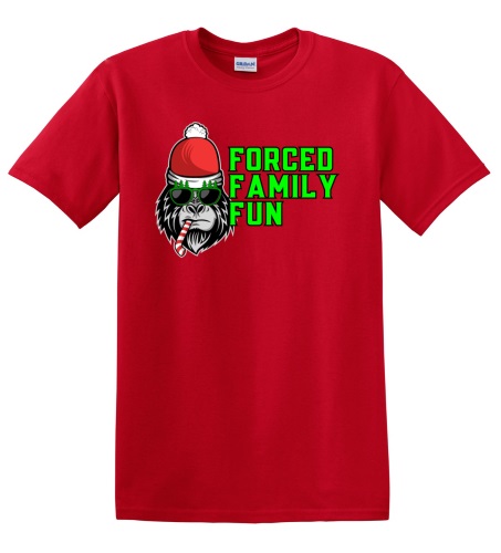Epic Adult/Youth Forced Family Fun Not Amused Christmas Cotton Graphic T-Shirts. Free shipping.  Some exclusions apply.