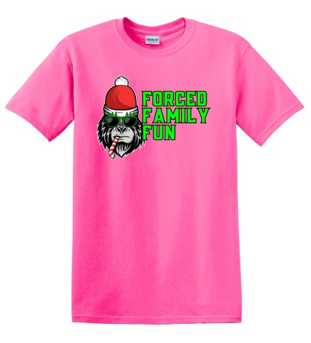Epic Adult/Youth Forced Family Fun Not Amused Christmas Cotton Graphic T-Shirts. Free shipping.  Some exclusions apply.