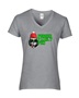 Epic Ladies Forced Family Fun Not Amused Christmas V-Neck Graphic T-Shirts