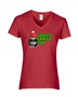 Epic Ladies Forced Family Fun Not Amused Christmas V-Neck Graphic T-Shirts