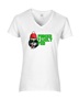 Epic Ladies Forced Family Fun Not Amused Christmas V-Neck Graphic T-Shirts