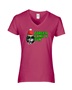 Epic Ladies Forced Family Fun Not Amused Christmas V-Neck Graphic T-Shirts