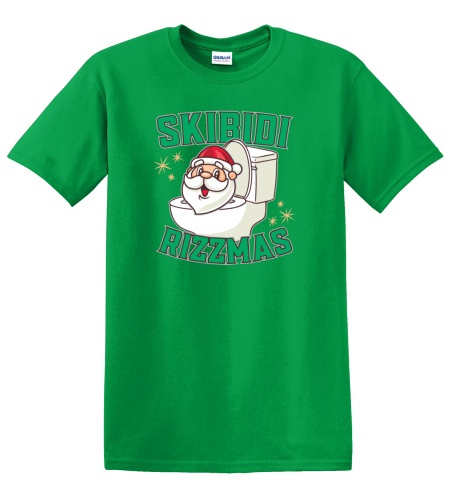 Epic Adult/Youth Skibidi Rizzmas Ohio Sigma Christmas Cotton Graphic T-Shirts. Free shipping.  Some exclusions apply.
