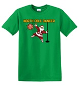 Epic Adult/Youth North Pole Dancer Santa Christmas Cotton Graphic T-Shirts