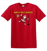 Epic Adult/Youth North Pole Dancer Santa Christmas Cotton Graphic T-Shirts