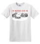 Epic Adult/Youth I'd Rather Stay In Cozy Cabin Winter Cotton Graphic T-Shirts