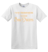 Epic Adult/Youth I'm Not Procrastinating Side Quests Gold Cotton Graphic T-Shirts