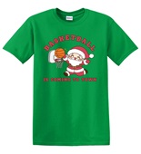 Epic Adult/Youth Basketball Is Coming To Town Santa Cotton Graphic T-Shirts