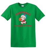 Epic Adult/Youth Football Is Coming To Town Santa Cotton Graphic T-Shirts