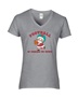 Epic Ladies Football Is Coming To Town Santa V-Neck Graphic T-Shirts