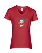 Epic Ladies Football Is Coming To Town Santa V-Neck Graphic T-Shirts