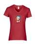 Epic Ladies Football Is Coming To Town Santa V-Neck Graphic T-Shirts