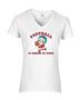 Epic Ladies Football Is Coming To Town Santa V-Neck Graphic T-Shirts
