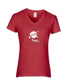 Epic Ladies Golf Is Coming To Town Santa V-Neck Graphic T-Shirts