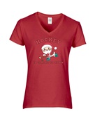 Epic Ladies Hockey Is Coming To Town Santa V-Neck Graphic T-Shirts
