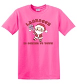 Epic Adult/Youth Lacrosse Is Coming To Town Santa Cotton Graphic T-Shirts