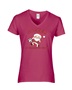 Epic Ladies Soccer Is Coming To Town Santa V-Neck Graphic T-Shirts