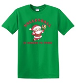 Epic Adult/Youth Volleyball Is Coming To Town Santa Cotton Graphic T-Shirts