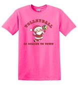 Epic Adult/Youth Volleyball Is Coming To Town Santa Cotton Graphic T-Shirts