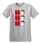 Epic Adult/Youth Baseball Ho Ho Ho Christmas Greetings Cotton Graphic T-Shirts