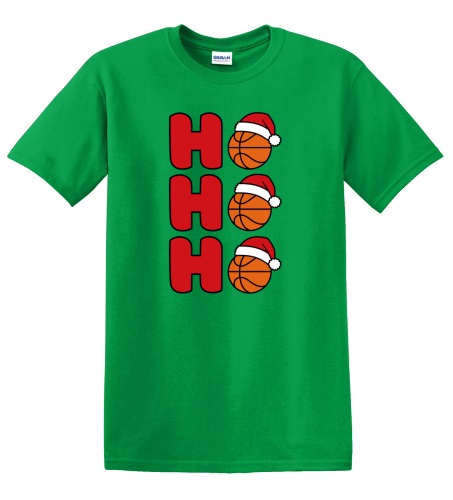 Epic Adult/Youth Basketball Ho Ho Ho Christmas Greetings Cotton Graphic T-Shirts. Free shipping.  Some exclusions apply.