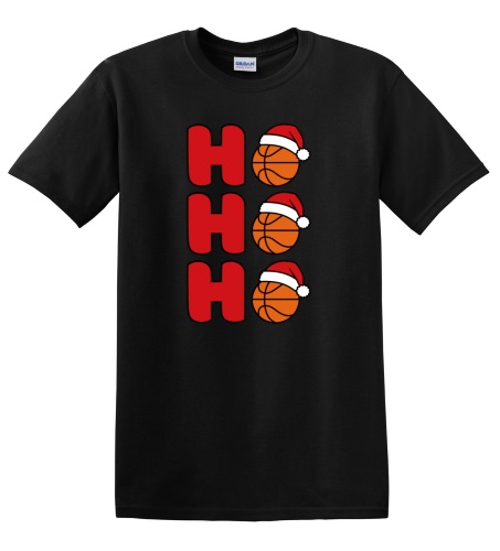 Epic Adult/Youth Basketball Ho Ho Ho Christmas Greetings Cotton Graphic T-Shirts. Free shipping.  Some exclusions apply.