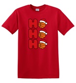 Epic Adult/Youth Basketball Ho Ho Ho Christmas Greetings Cotton Graphic T-Shirts