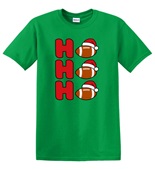 Epic Adult/Youth Football Ho Ho Ho Christmas Greetings Cotton Graphic T-Shirts