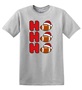 Epic Adult/Youth Football Ho Ho Ho Christmas Greetings Cotton Graphic T-Shirts