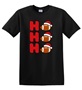 Epic Adult/Youth Football Ho Ho Ho Christmas Greetings Cotton Graphic T-Shirts